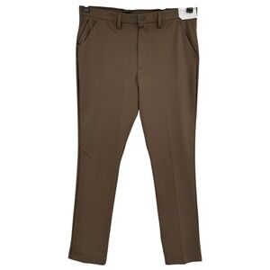 Stylus Men's Brown Slim Fit Performance Stretch Chino Pants Size 38x32 NWT
